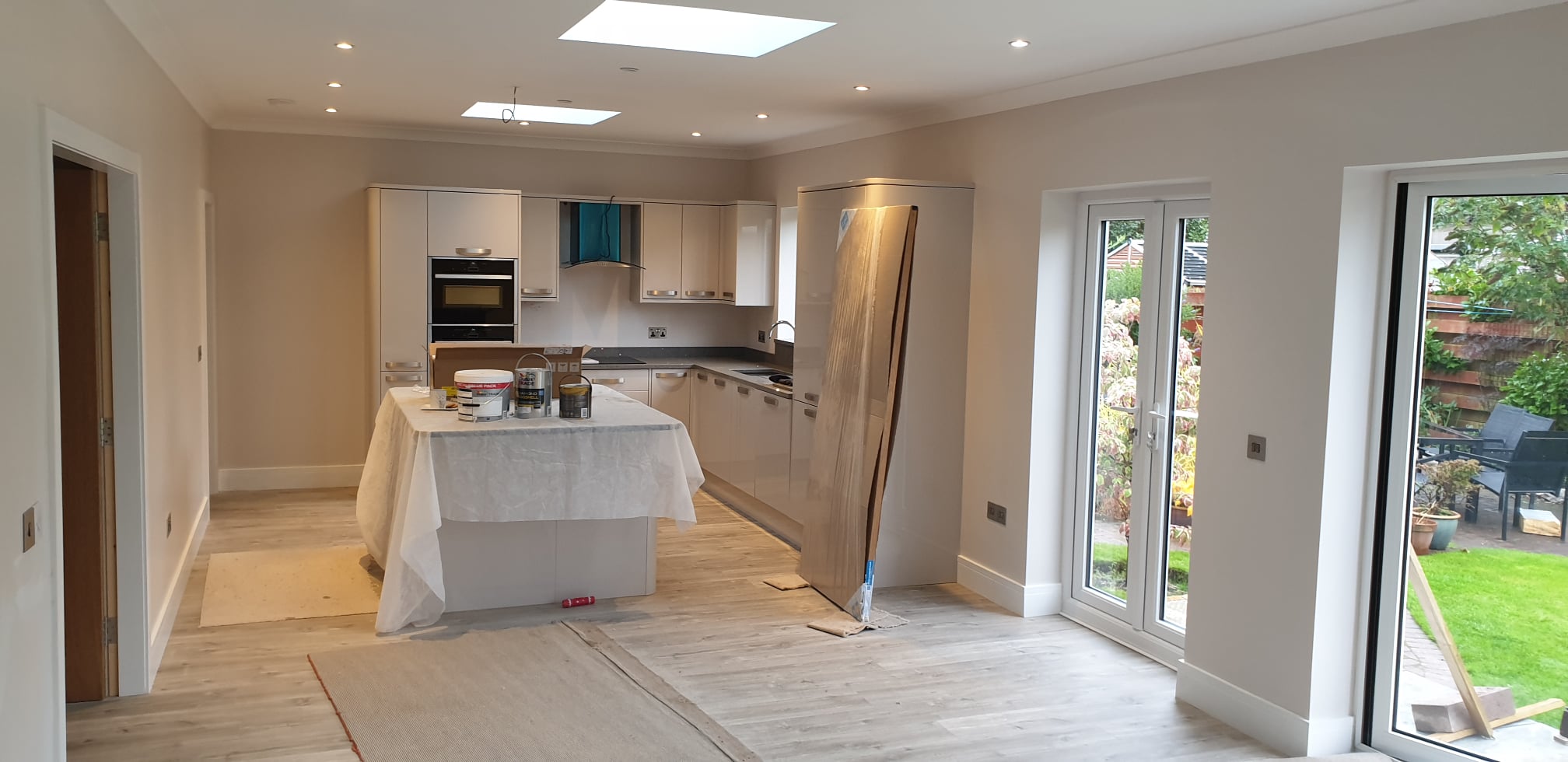 Kitchen being decorated